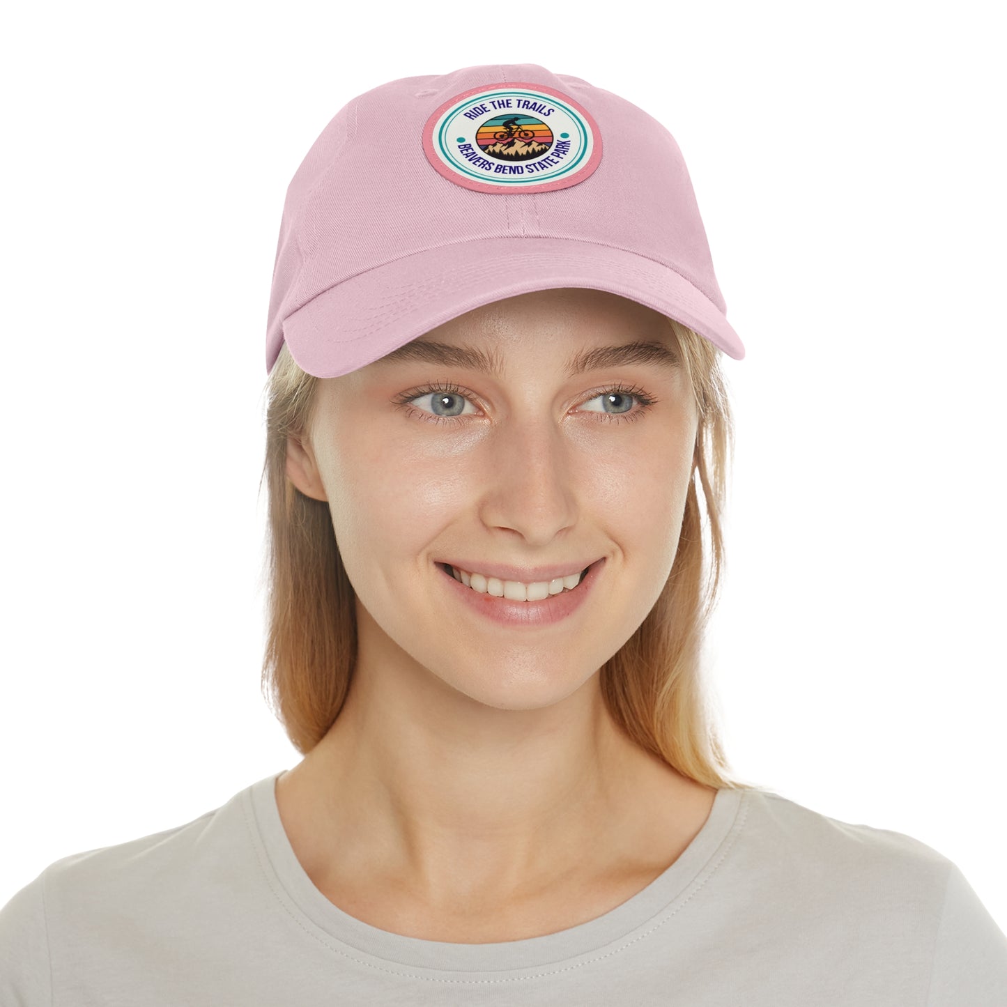 Adults Biking Leather Patch Hat