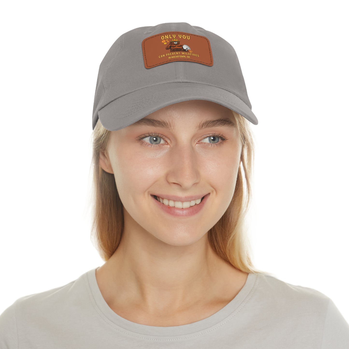 Only You Prevent Wildfires Leather Patch Hat