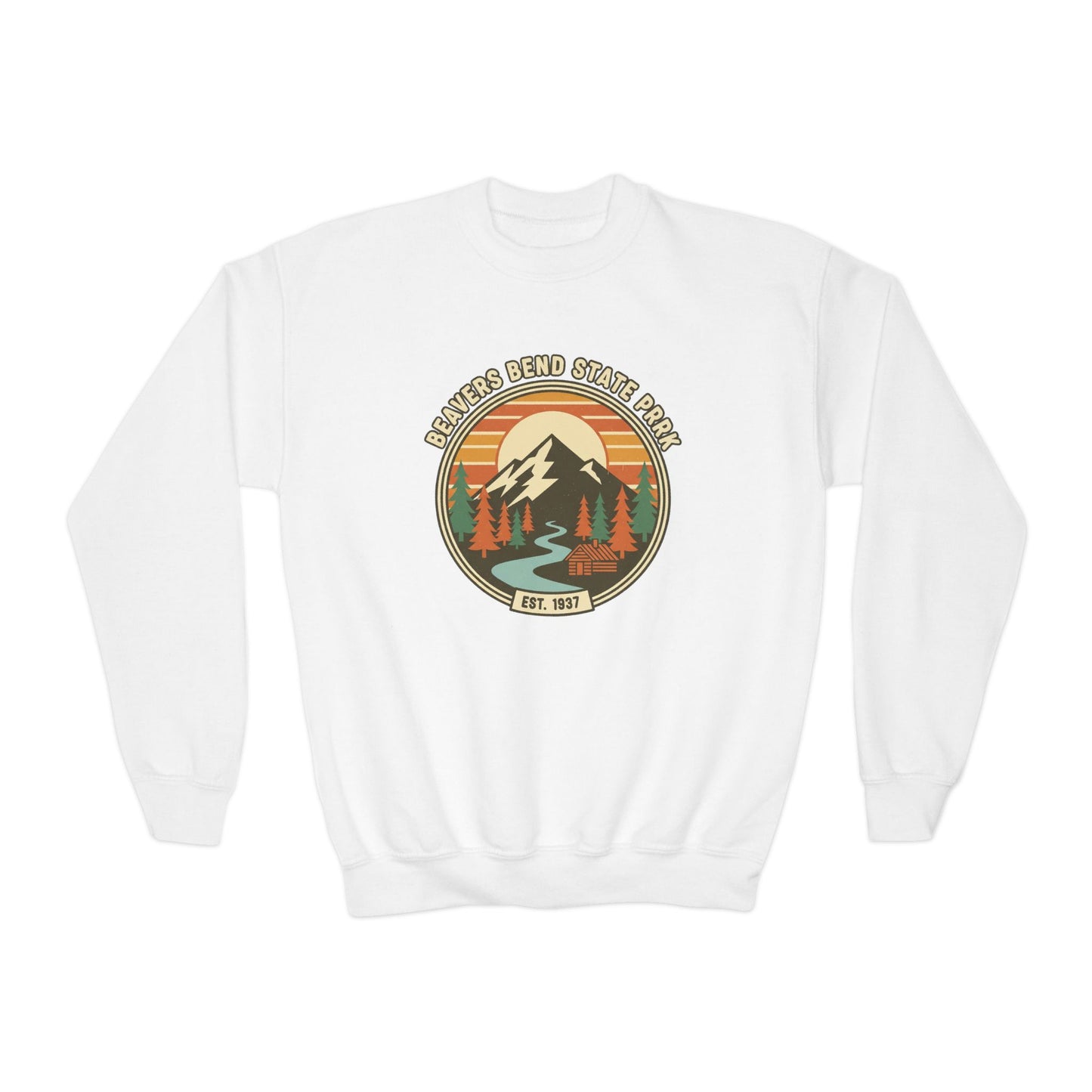 Vintage Beavers Bend State Park Kids Unisex Sweatshirt