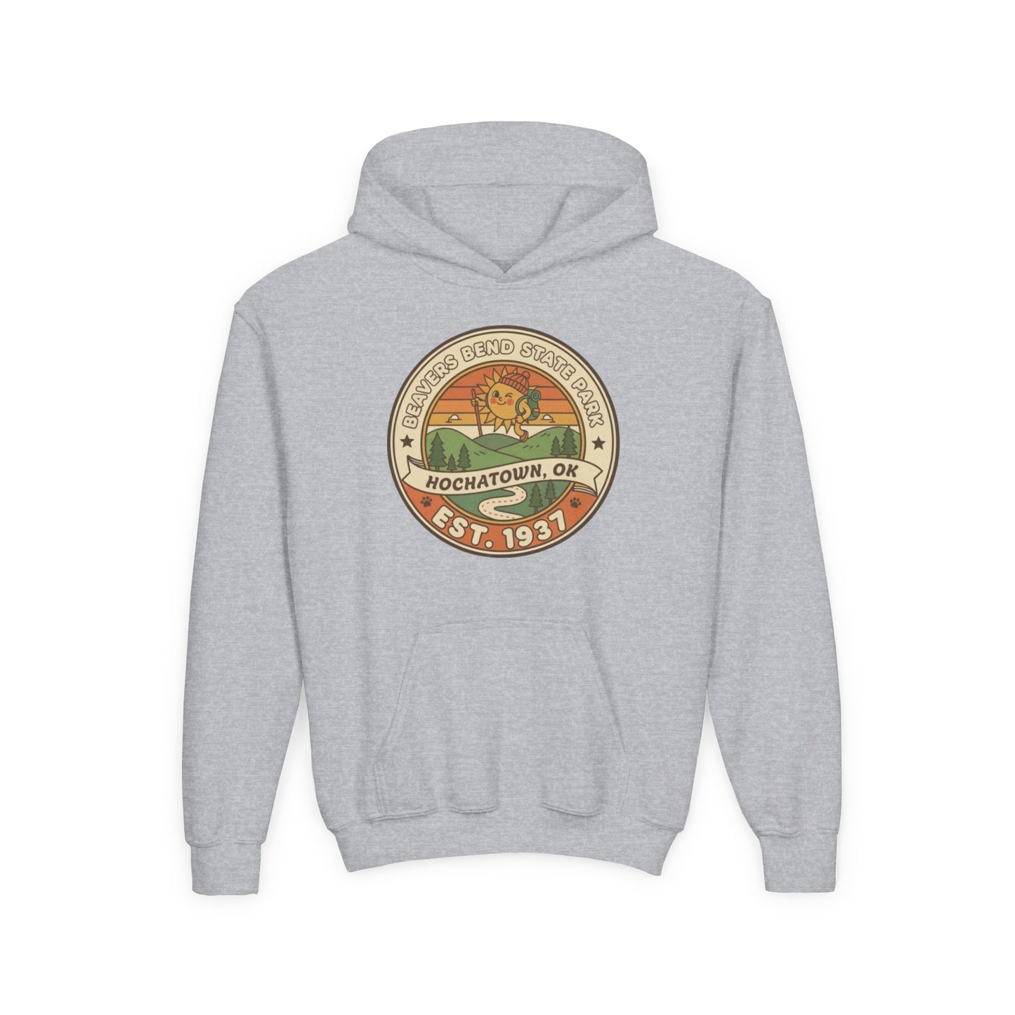 Vintage Beavers Bend State Park Kids Unisex Hoodie