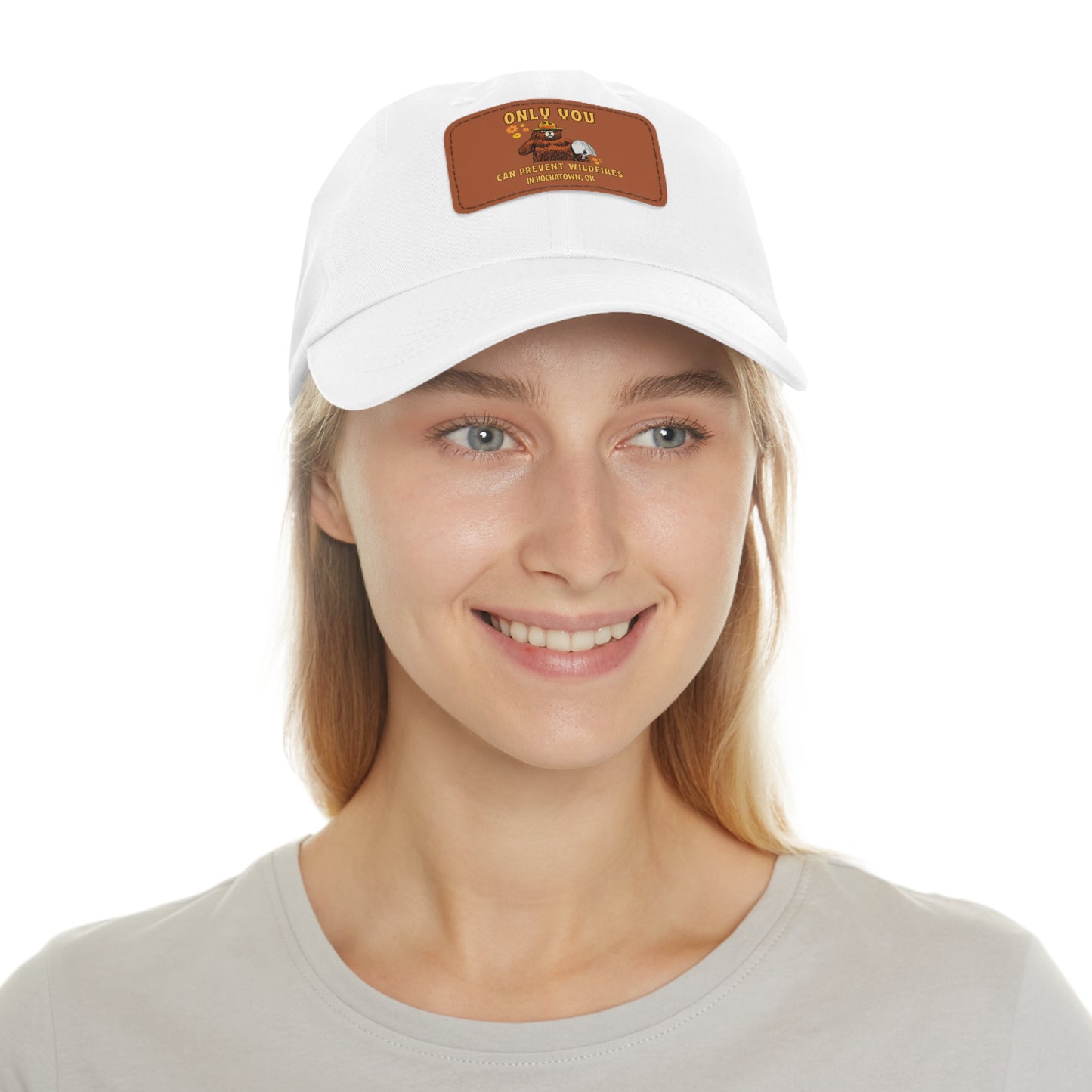 Only You Prevent Wildfires Leather Patch Hat