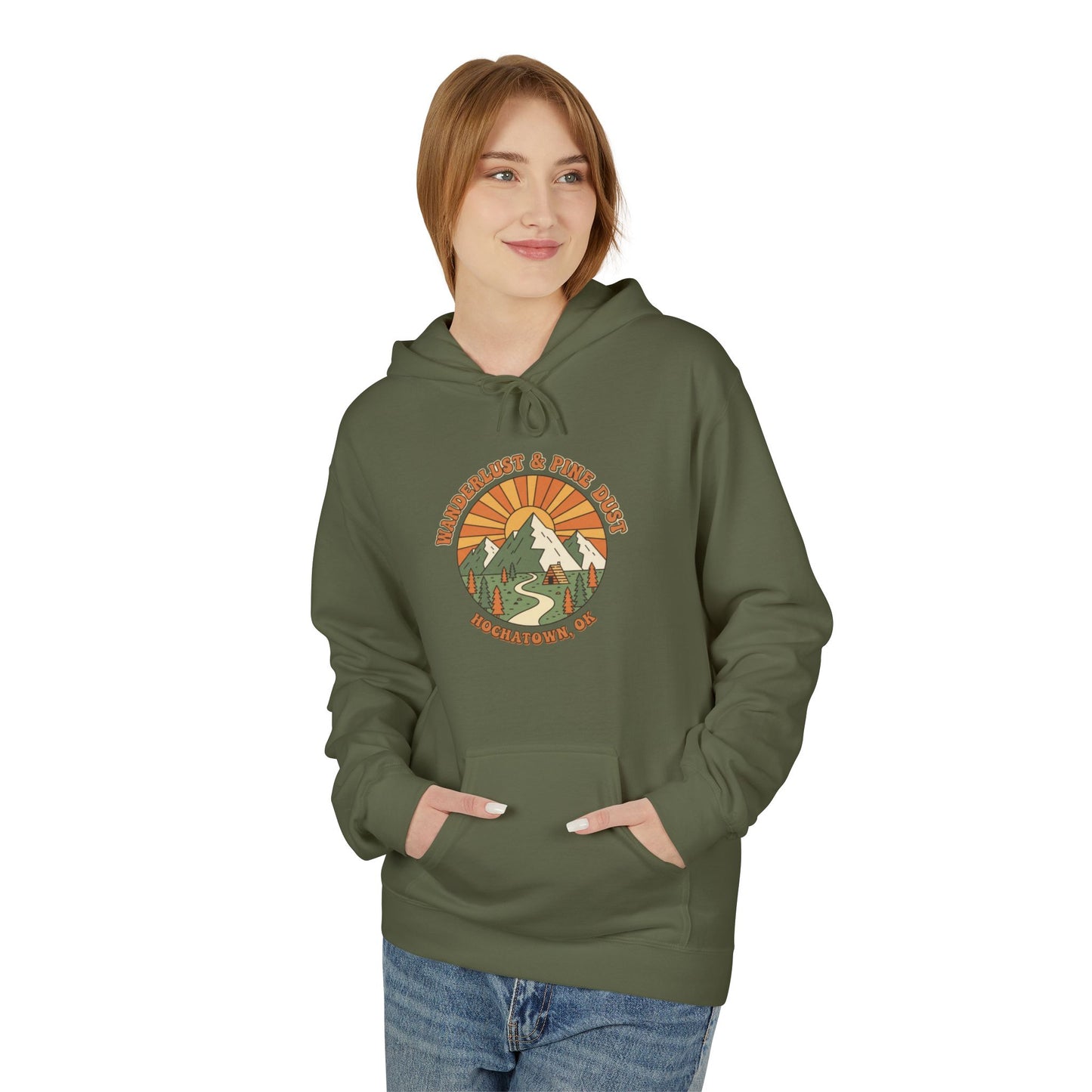 Wanderlust + Pine Dust Adult Unisex Hoodie