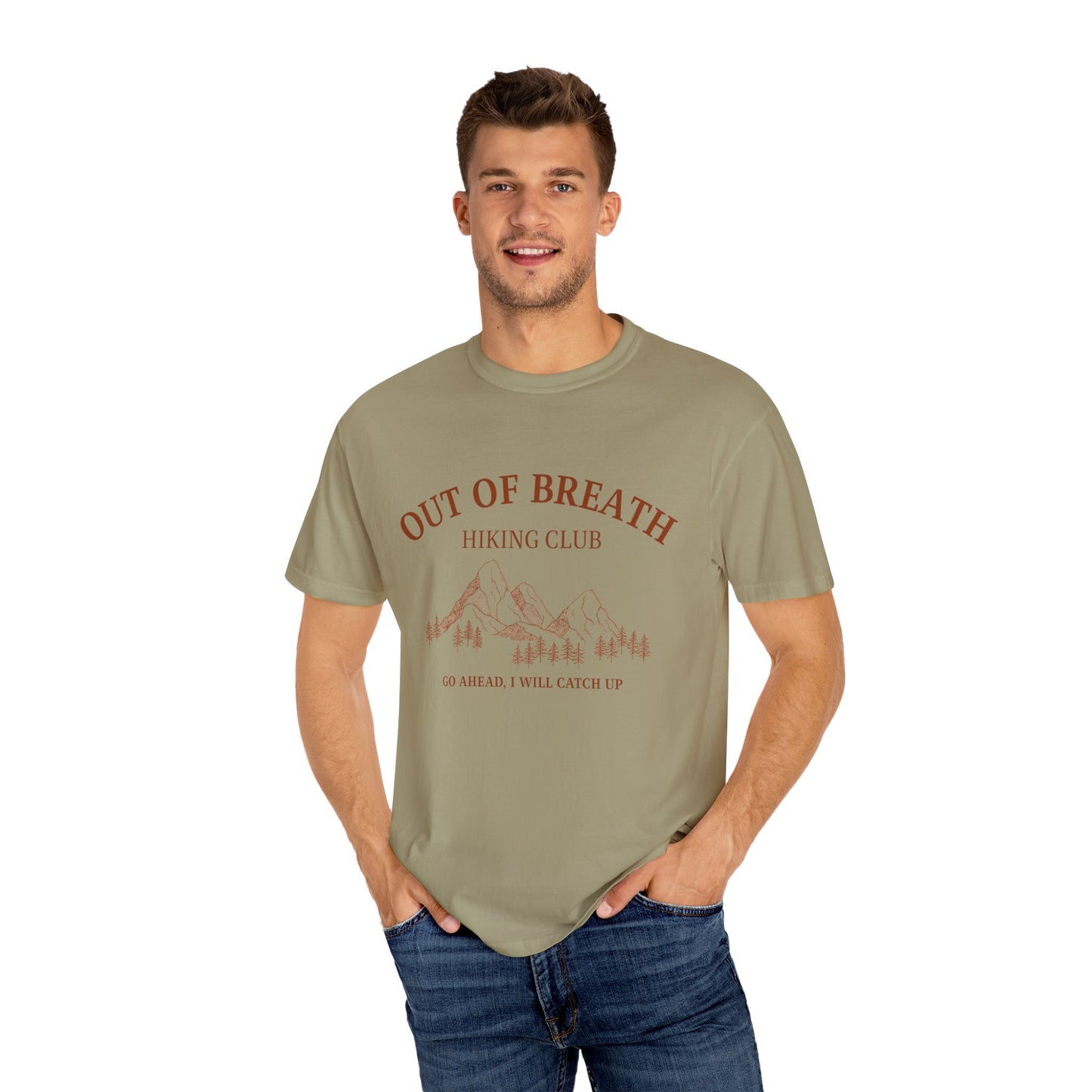Out Of Breath Hiking Club Adult Unisex Tee