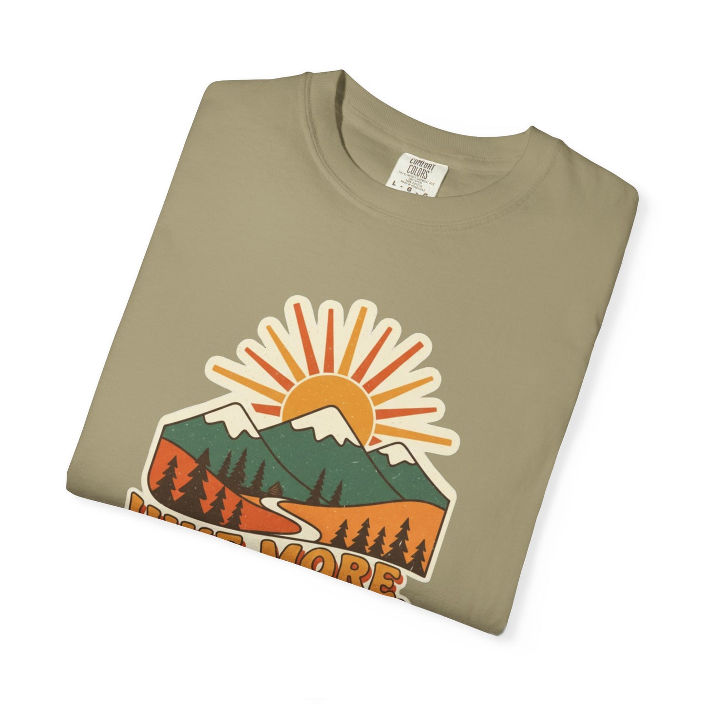 Hike More, Worry Less Sticker Adult Unisex Tee