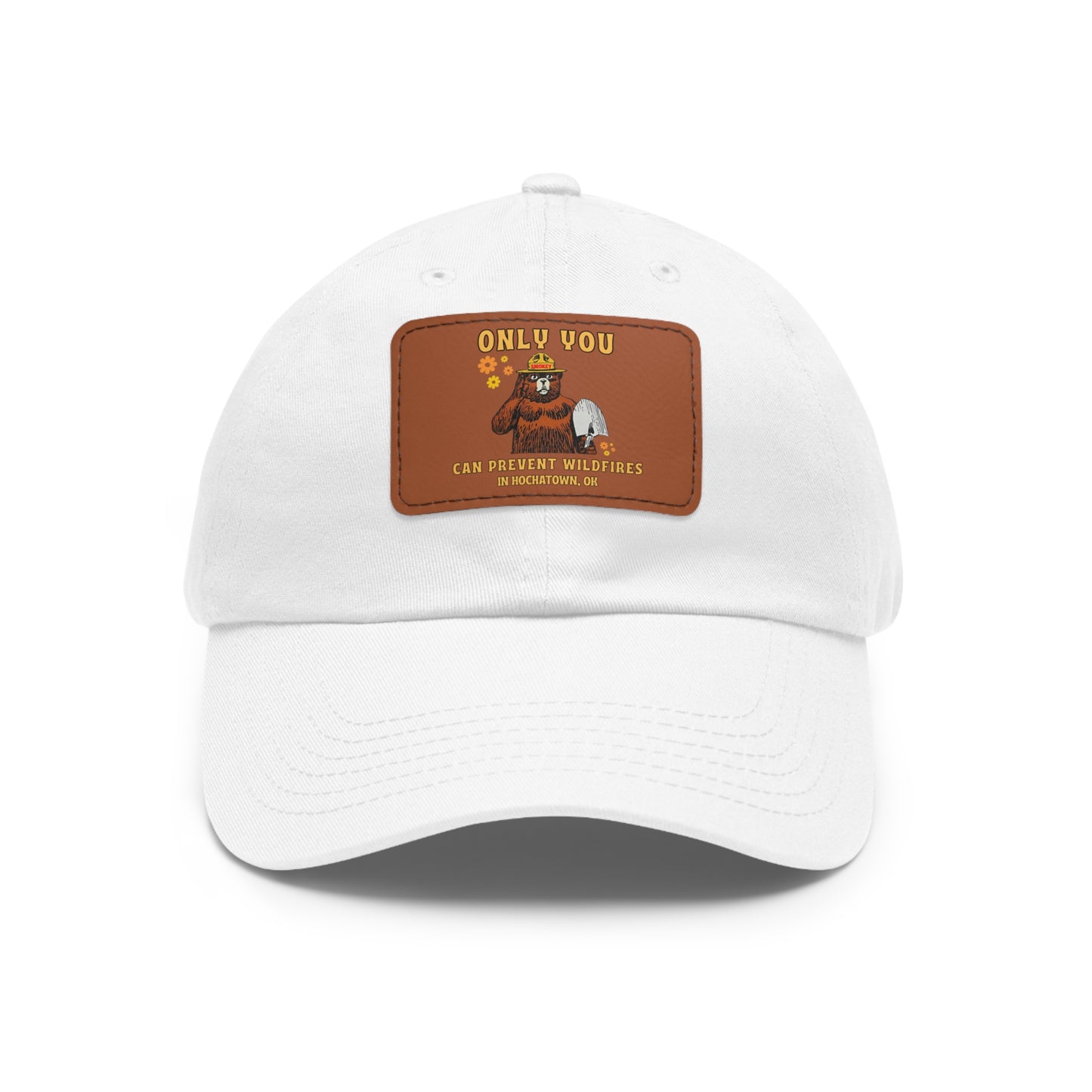 Only You Prevent Wildfires Leather Patch Hat