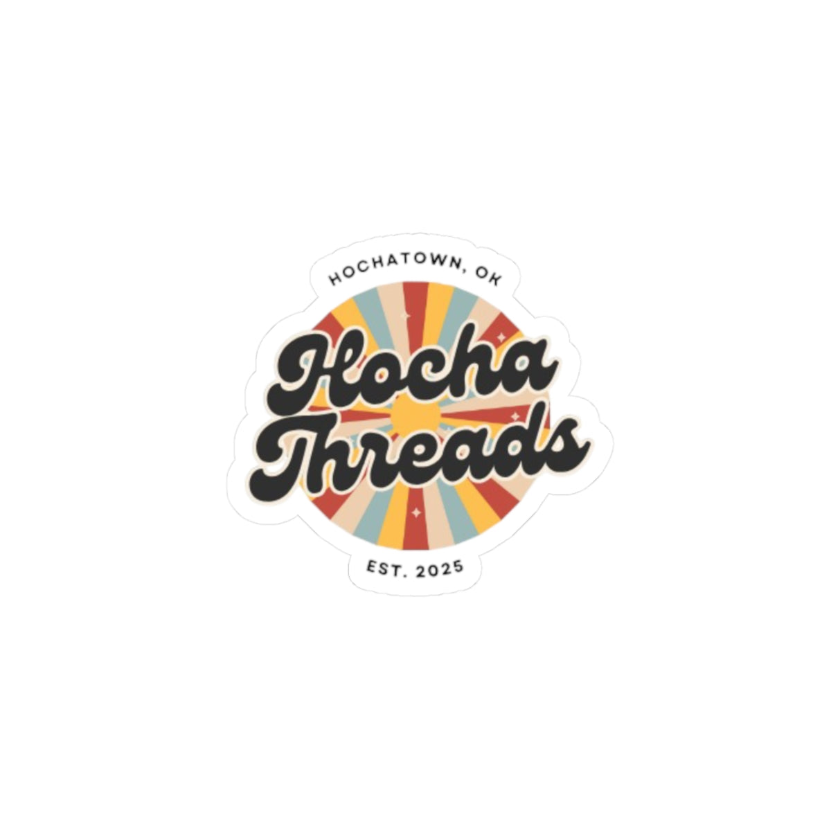 HochaThreads Retro Kiss-Cut Vinyl Decal