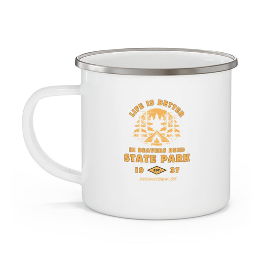 Life Is Better Enamel Mug