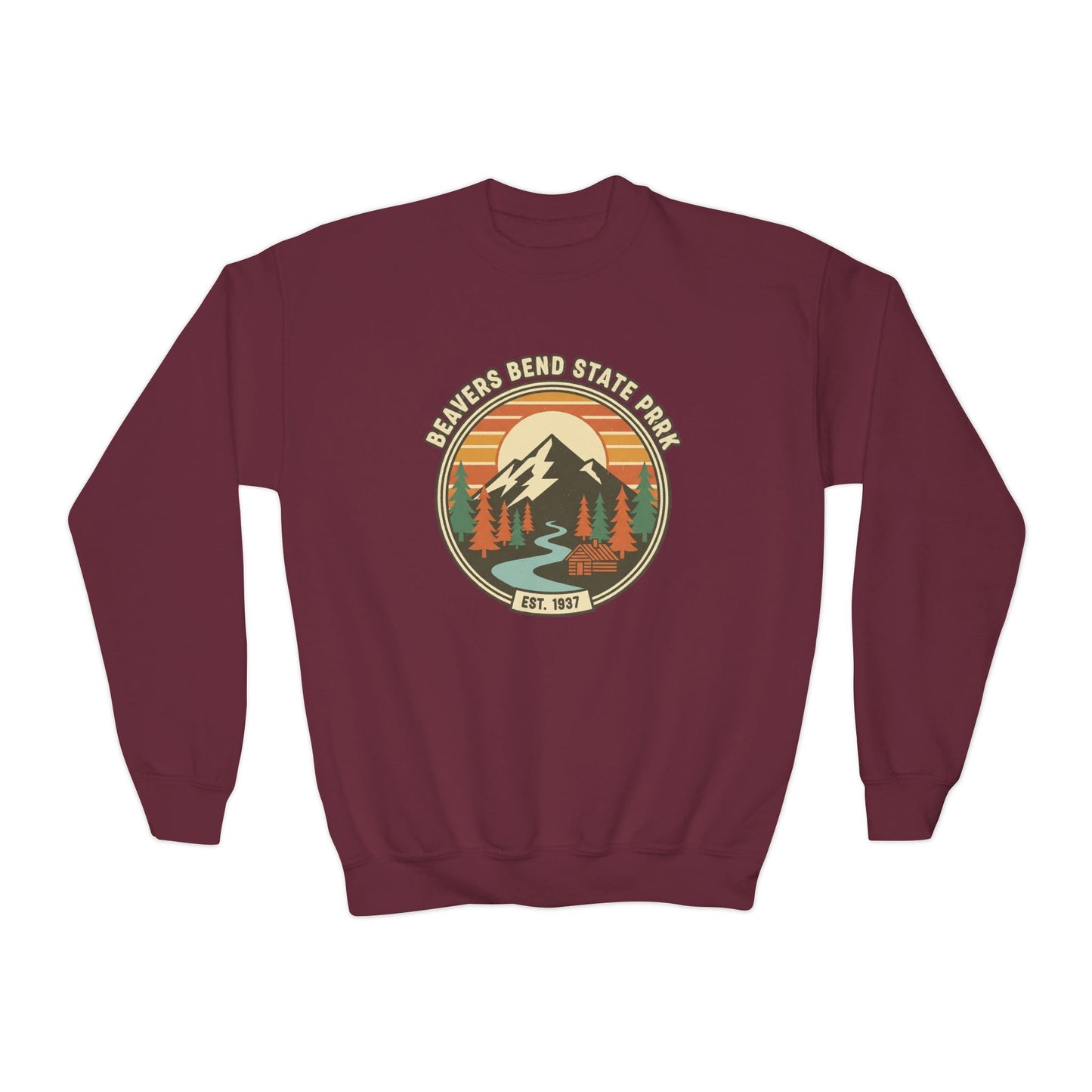 Vintage Beavers Bend State Park Kids Unisex Sweatshirt