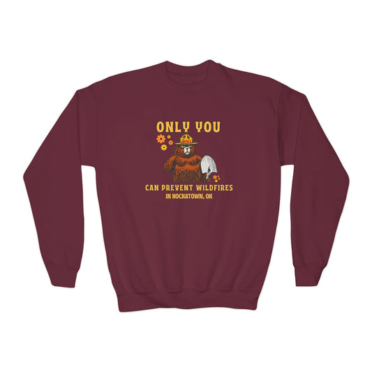 Only You Can Prevent Wildfires Kids Unisex Sweatshirt