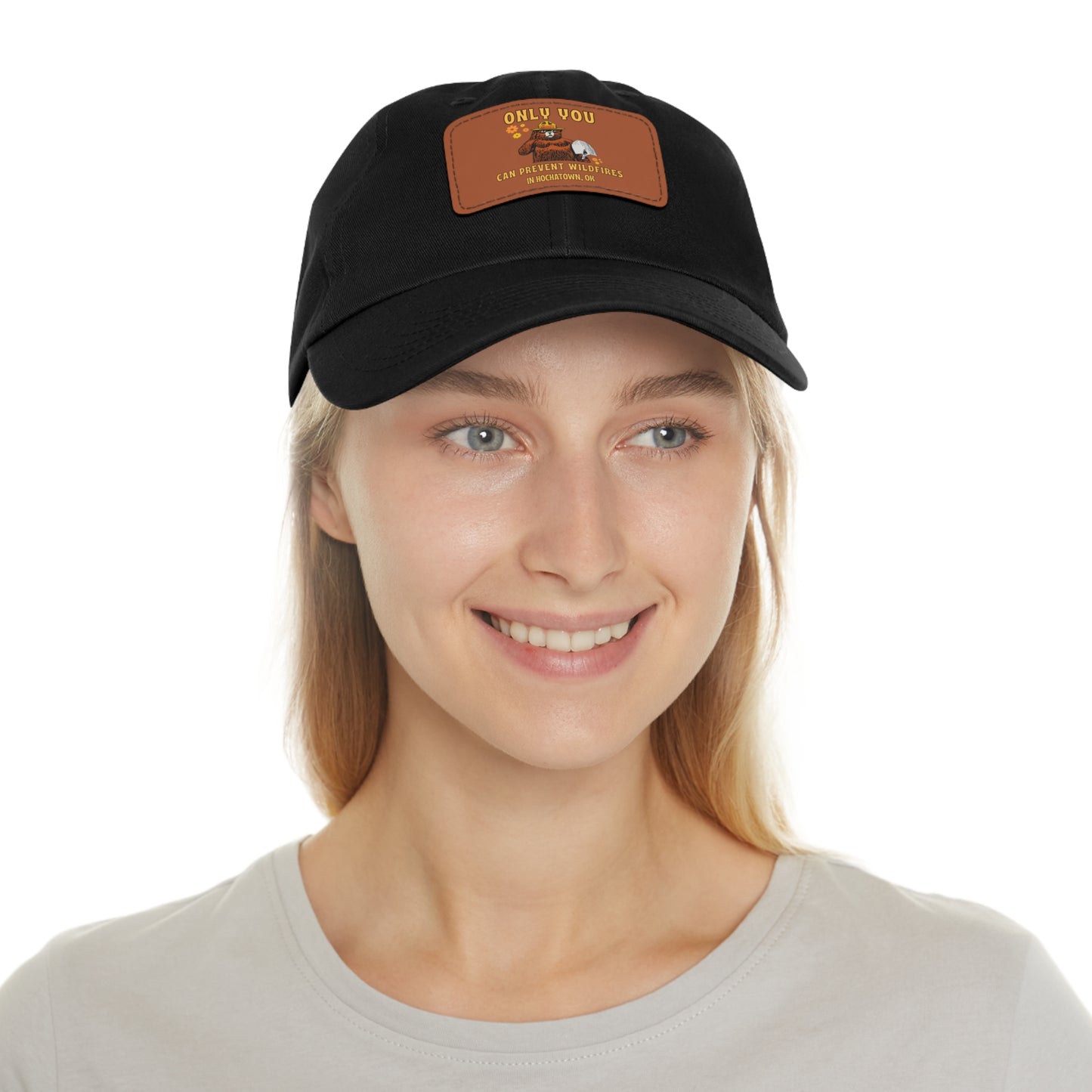 Only You Prevent Wildfires Leather Patch Hat