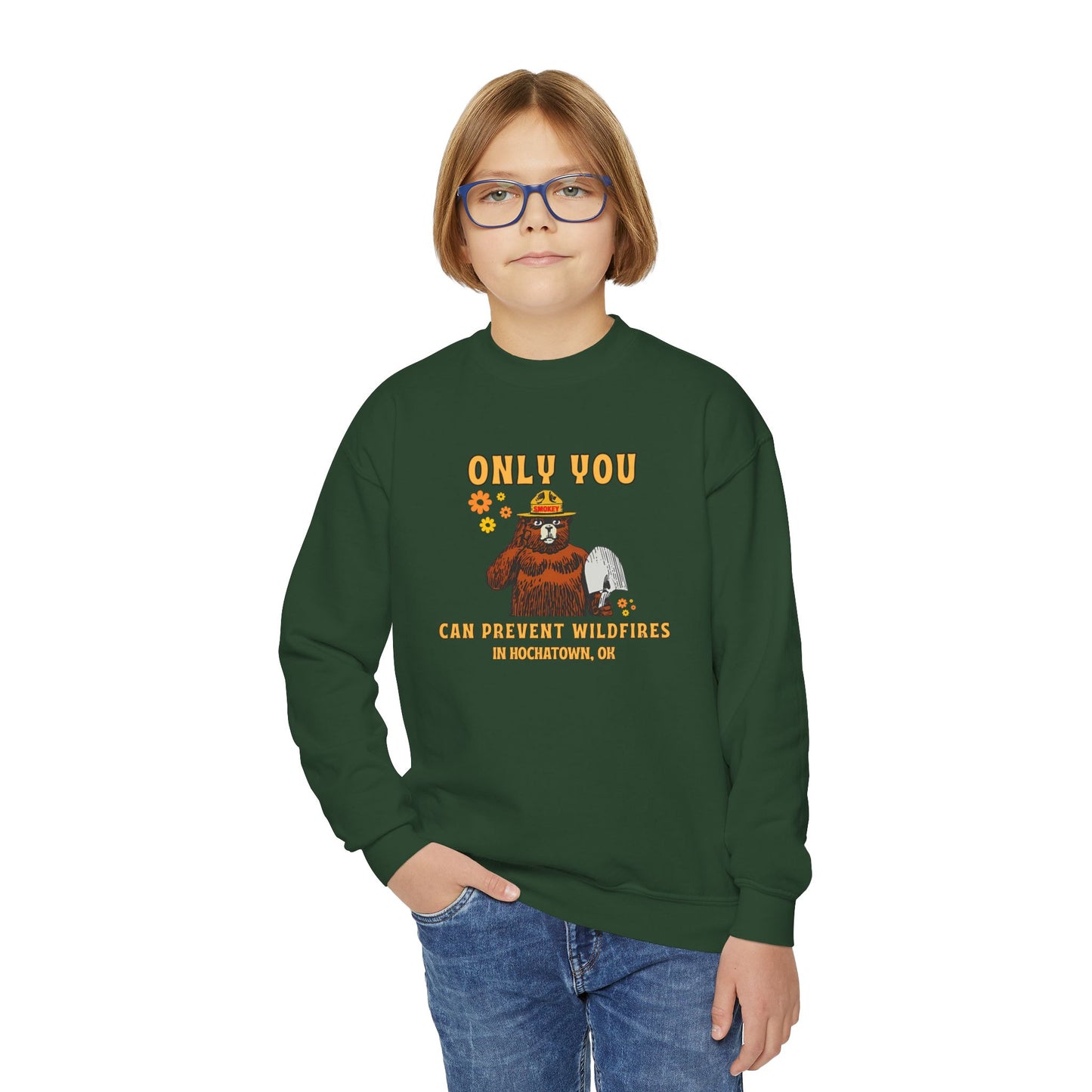 Only You Can Prevent Wildfires Kids Unisex Sweatshirt